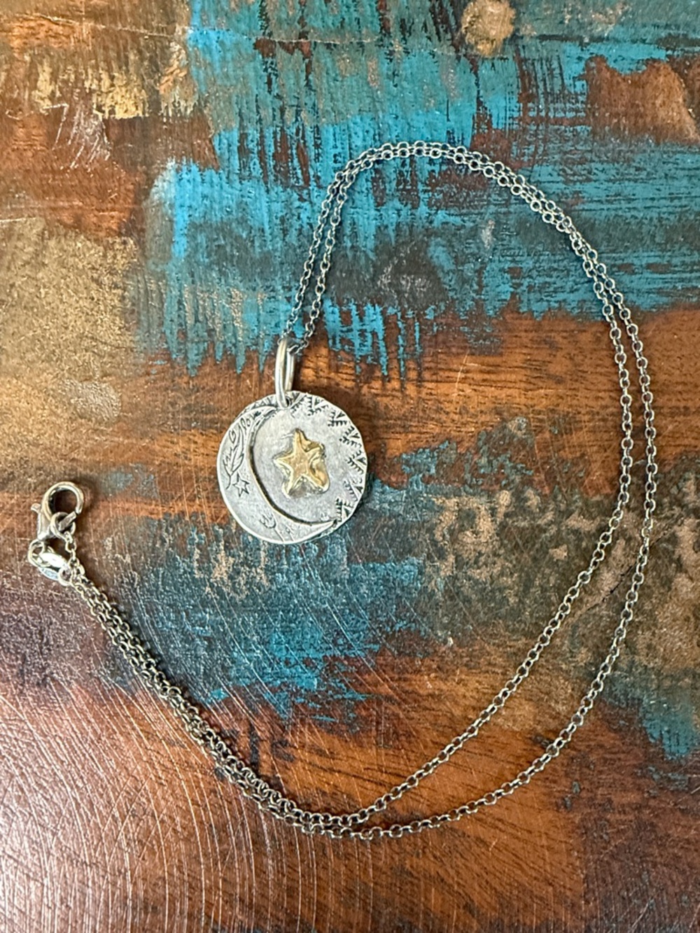 He’s MaHarry Gold Star sterling silver and gold pendant necklace. New with tags. - Picture 3 of 4